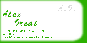 alex irsai business card